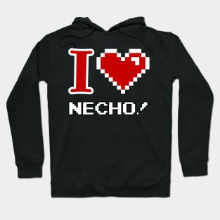 Pixel Effect I love Necho! Heart Hoodie